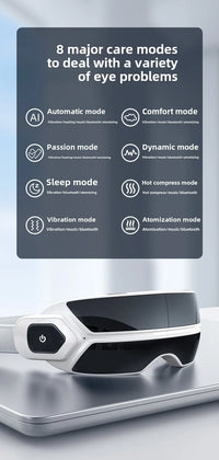 Steam Atomization Eye Massager with Heat and Bluetooth
