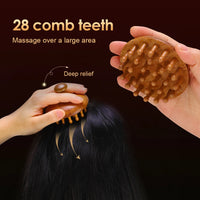 Wooden Meridian Massage Brush for Body and Scalp