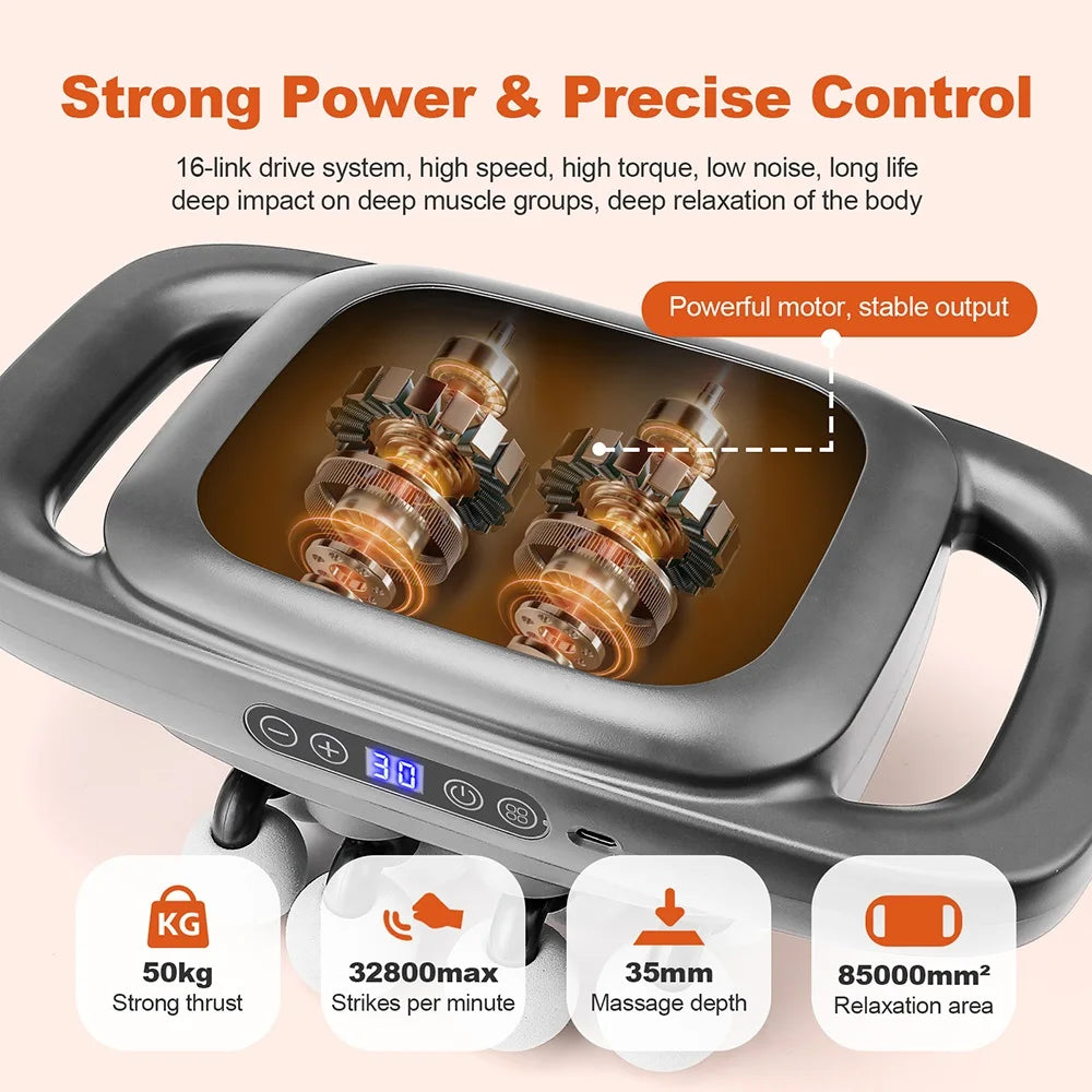 16-Head Full Body Muscle Recovery Massage Gun - 30