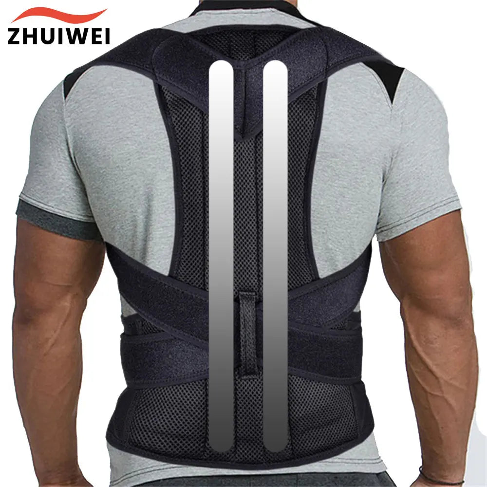 Adjustable Back Posture Corrector and Lumbar Support Brace - 1