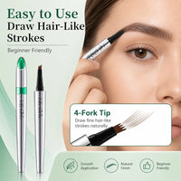 4-Fork Waterproof Eyebrow Pen for Natural Hair-Like Strokes