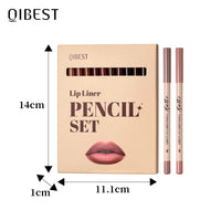 12-Color Waterproof Matte Lip Liner Pencil Set