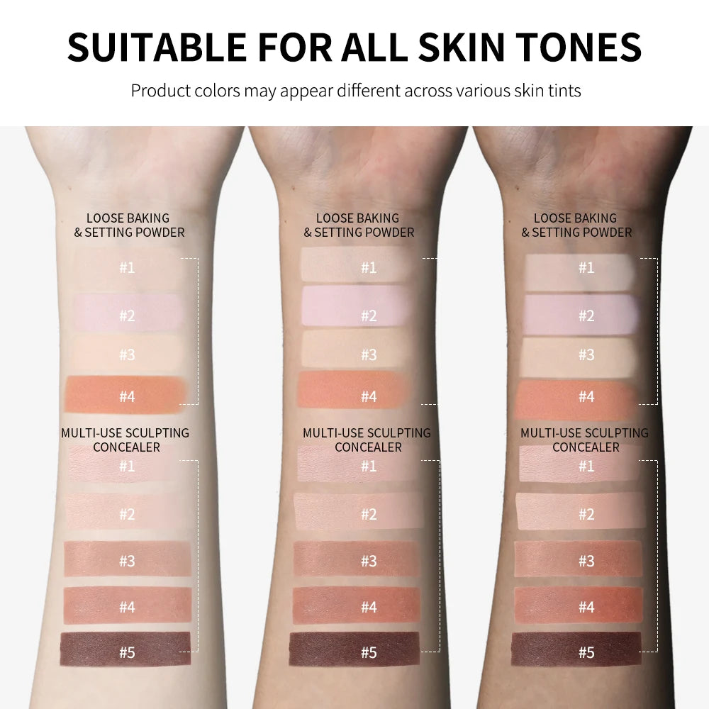 Matte Concealer and Setting Powder Makeup Set - 4