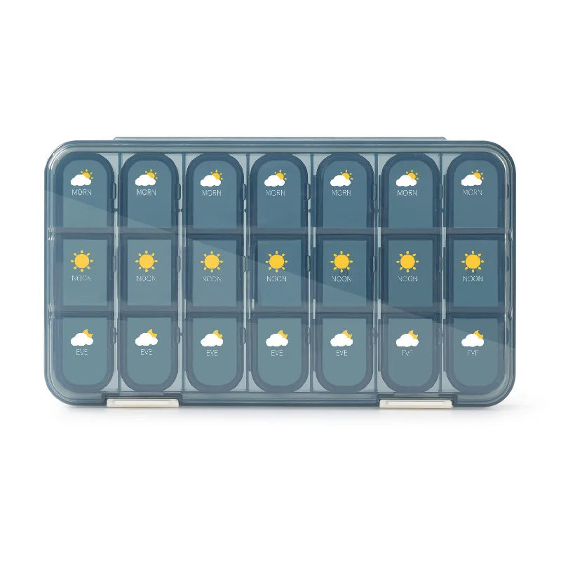 7-Day Portable Weekly Pill Organizer and Medication Dispenser - 6