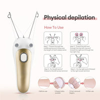 Electric Cotton Thread Hair Remover for Face and Body
