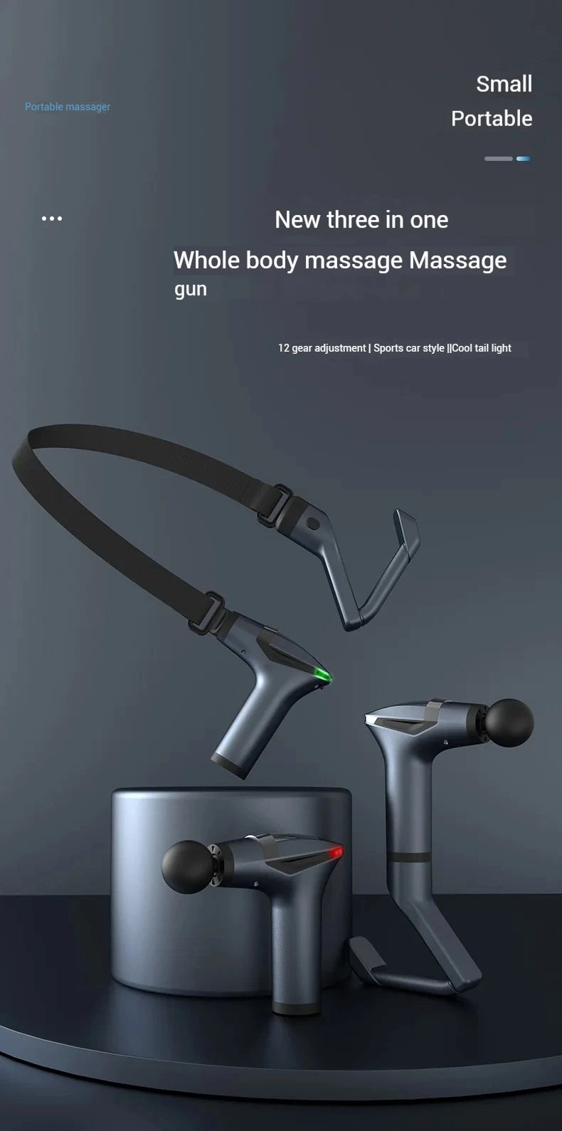Long-Handle Electric Deep Tissue Massage Gun for Muscle Relief - 7