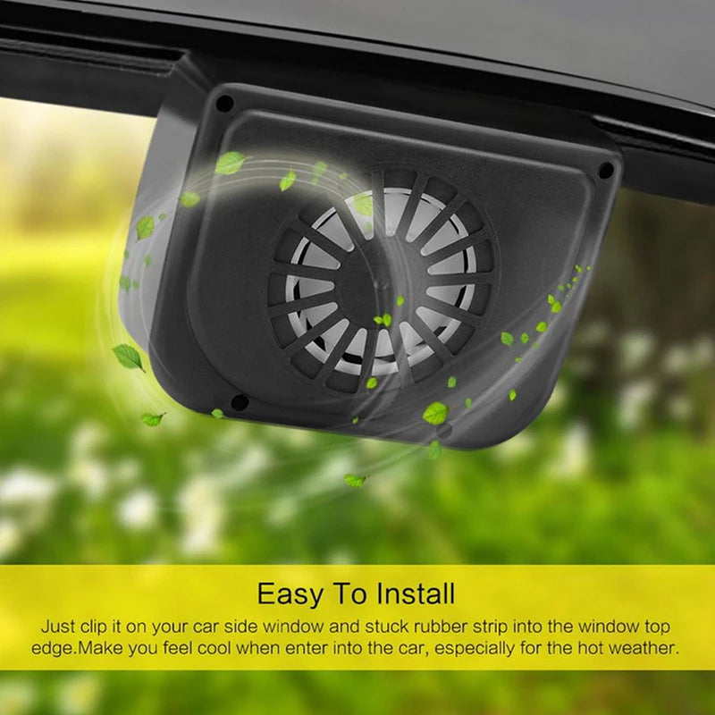 Solar Powered Car Window Ventilation Fan - 2