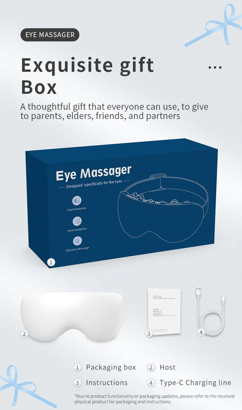 Heated and Cooling Eye Massager for Eye Strain - 15