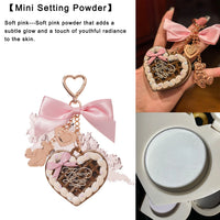 Portable Heart Waffle Makeup Powder & Solid Perfume Keychain