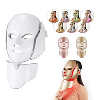 7-Color LED Facial and Neck Light Therapy Mask