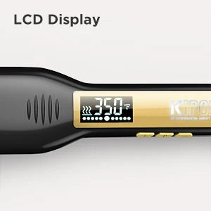 Professional Titanium Hair Straightener with Digital Display - 9