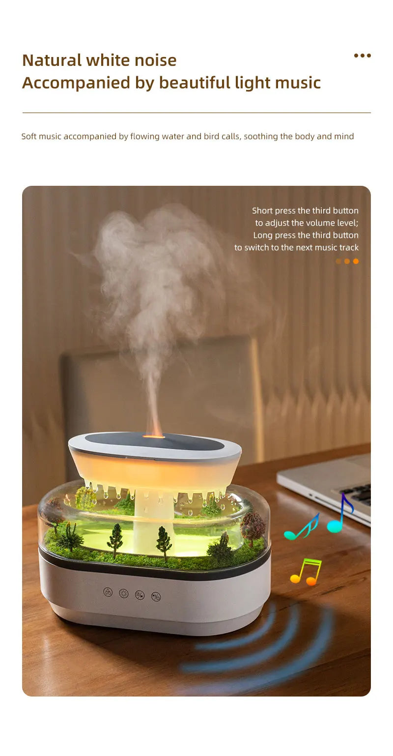 Raindrop Aromatherapy Humidifier with White Noise - 10
