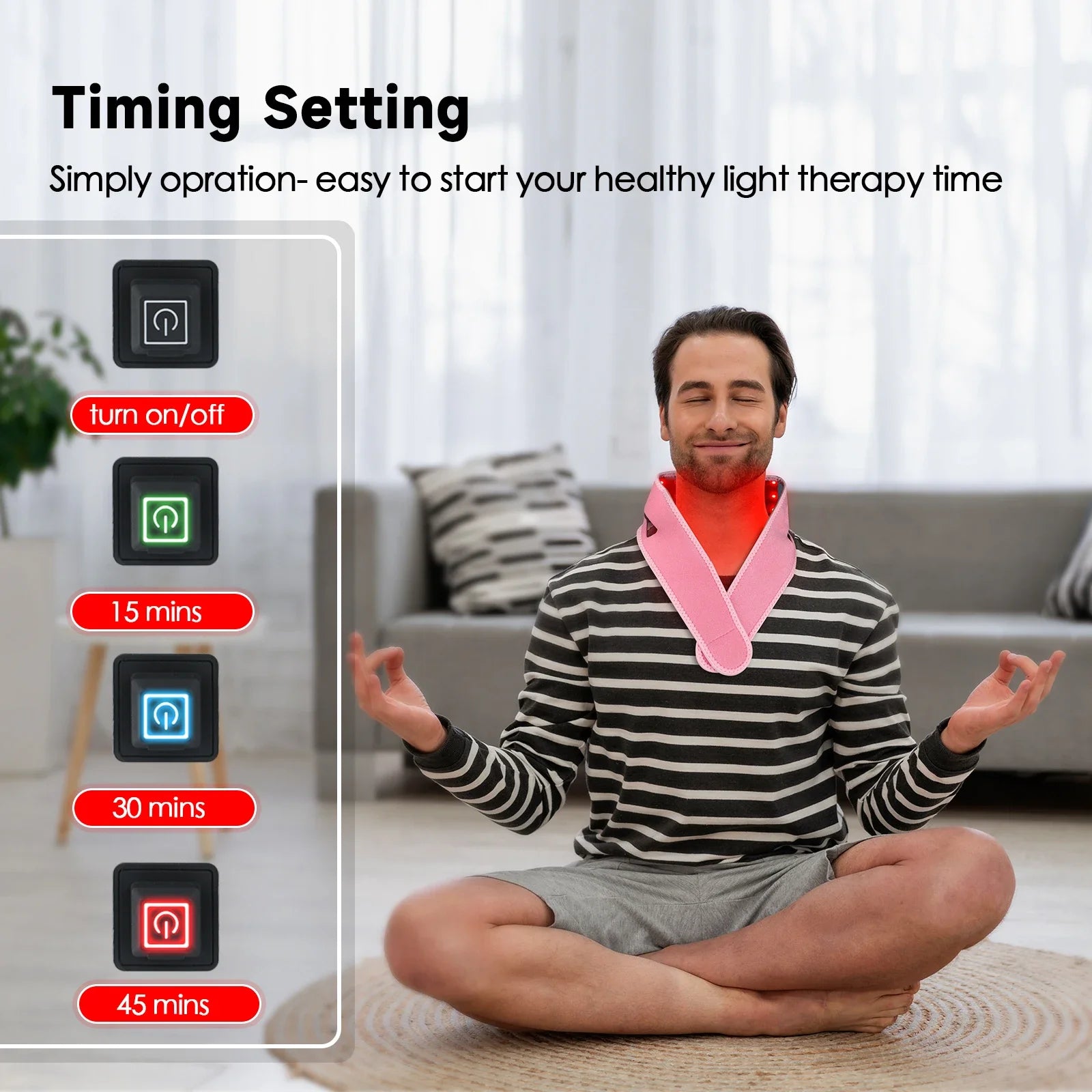 Red Light Therapy Neck and Chin Lifting Wrap - 5
