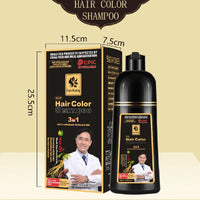 3-in-1 Herbal Hair Dye and Blackening Shampoo