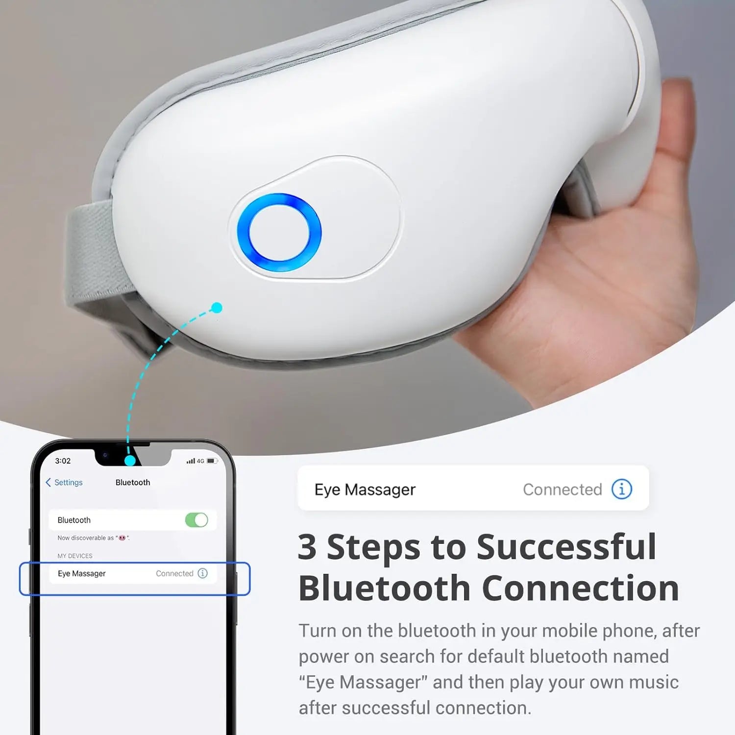 Portable Heated Eye Massager for Stress and Eye Strain - 12