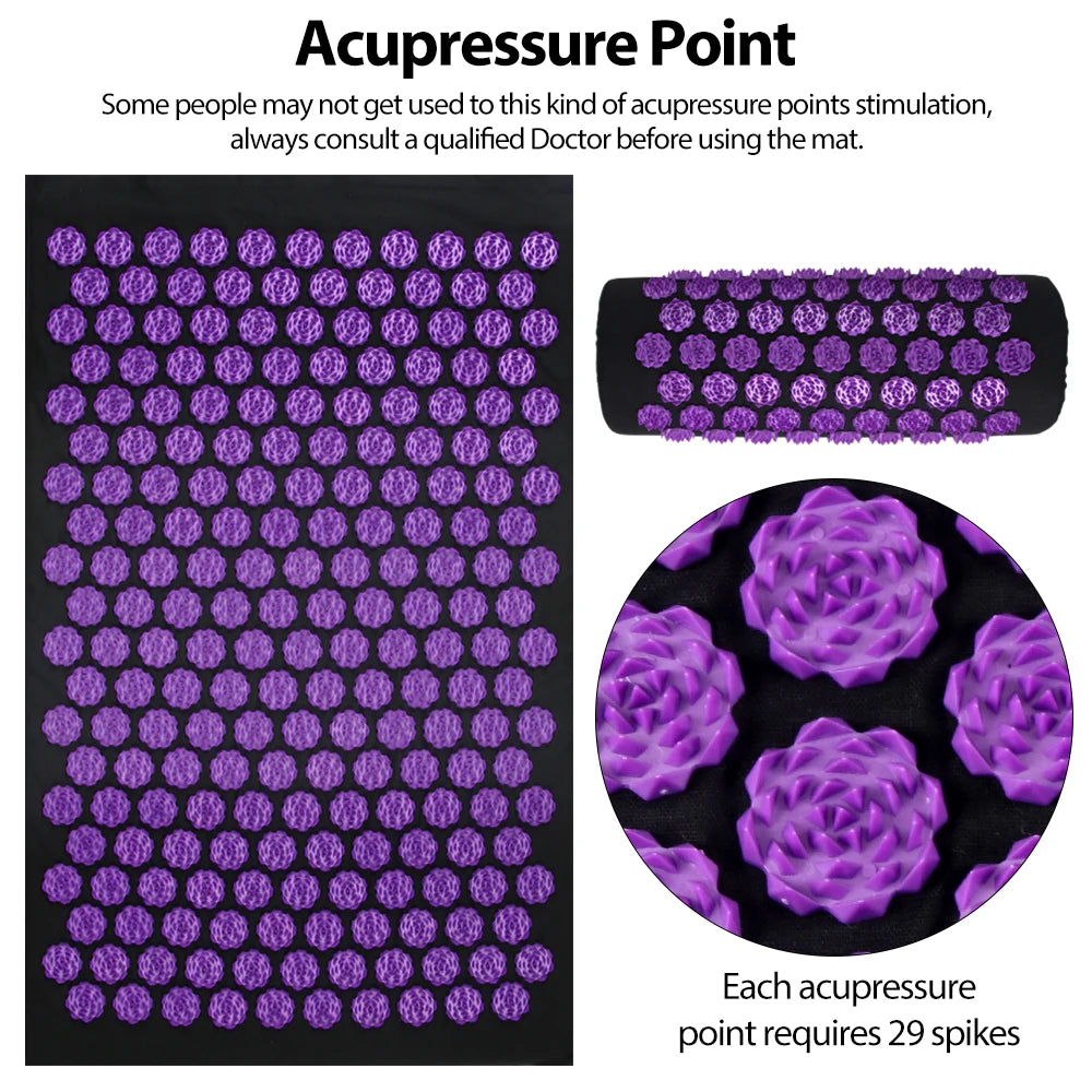 Acupressure Massage Mat and Pillow Set for Pain Relief - 8