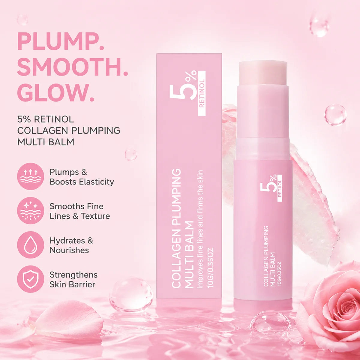 5% Retinol Collagen Anti-Aging Plumping Balm Stick - 1