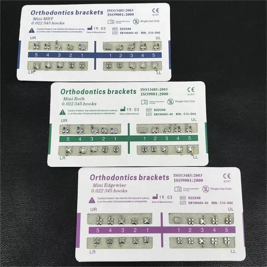 Professional Metal Orthodontic Dental Brackets Set