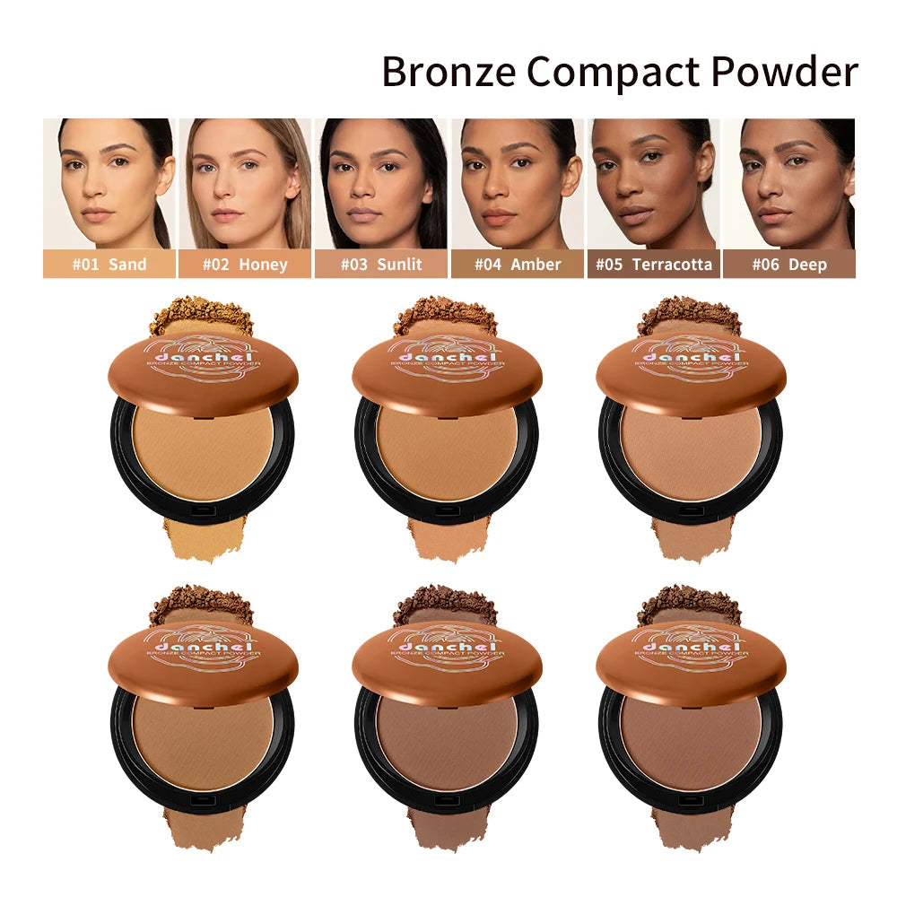 6-Color Matte Bronzer Powder Compact