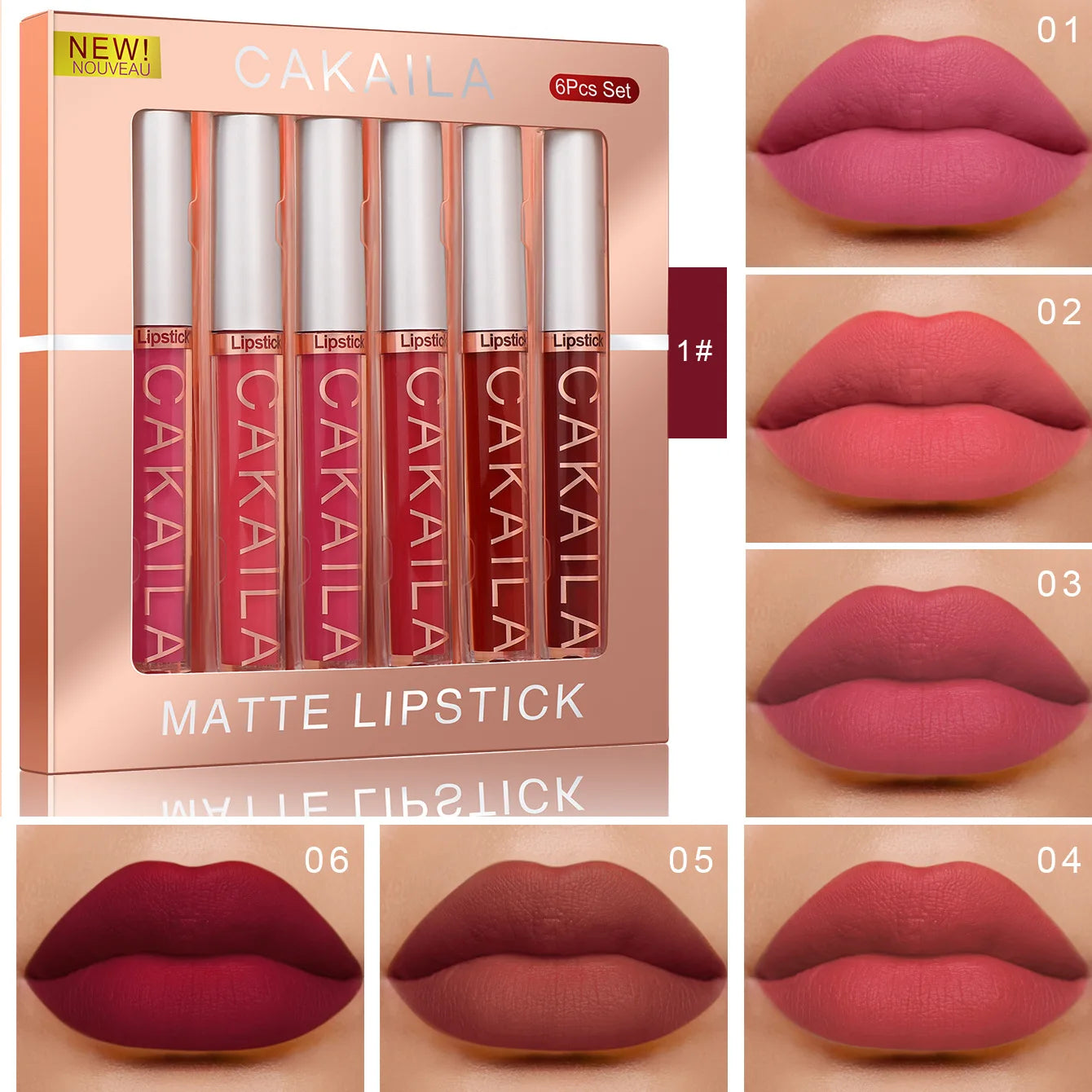 10-Piece Matte Liquid Lipstick Set - 22