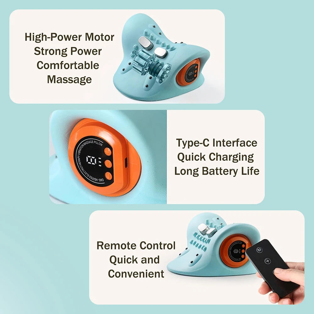 Electric Cervical Neck Massager for Pain Relief and Traction - 14