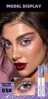 2-in-1 Glitter and Colored Mascara for Bold Eyelashes