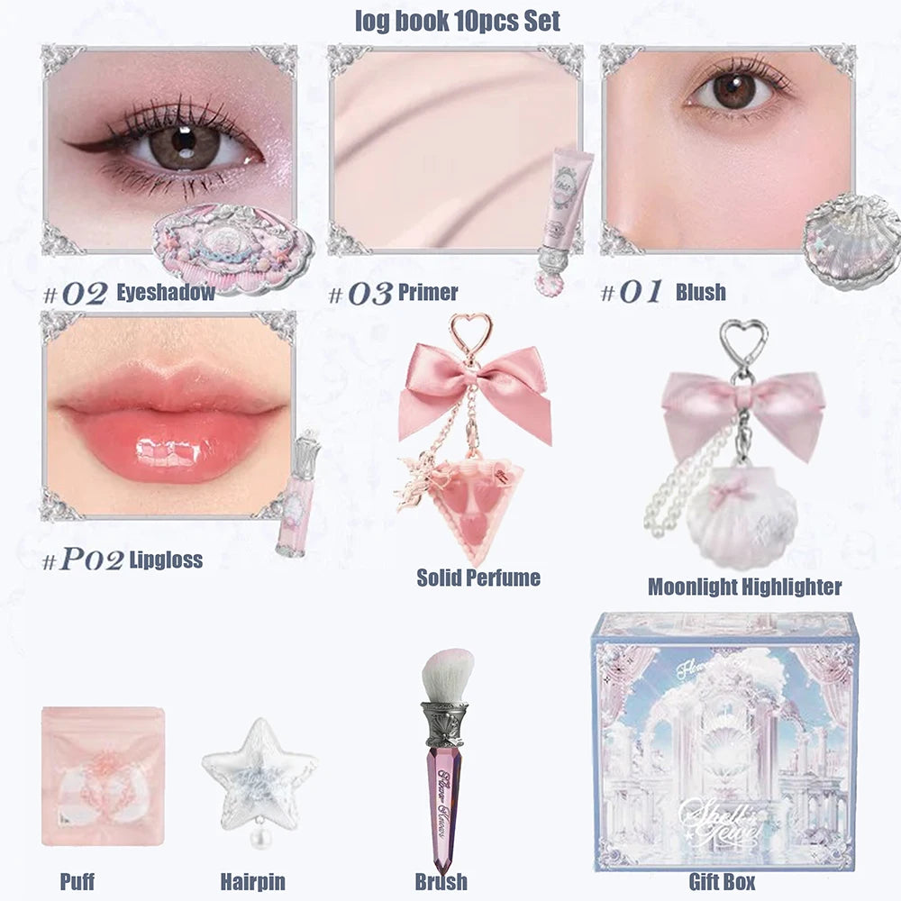 Professional Ocean-Themed Full Makeup Gift Set - 37