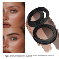 Dual-Tone Eyebrow Powder Duo with Brush