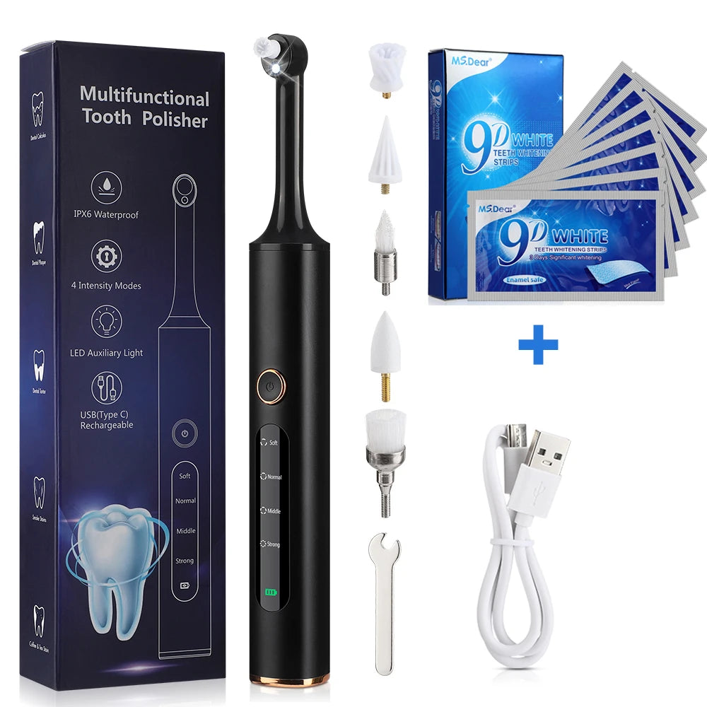 Electric Dental Plaque Remover and Teeth Polishing Kit - 21