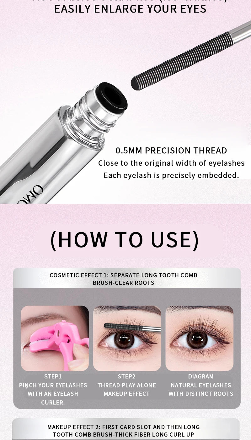 Volumizing Waterproof Steel Tube Mascara for Long-Lasting Lashes - 13