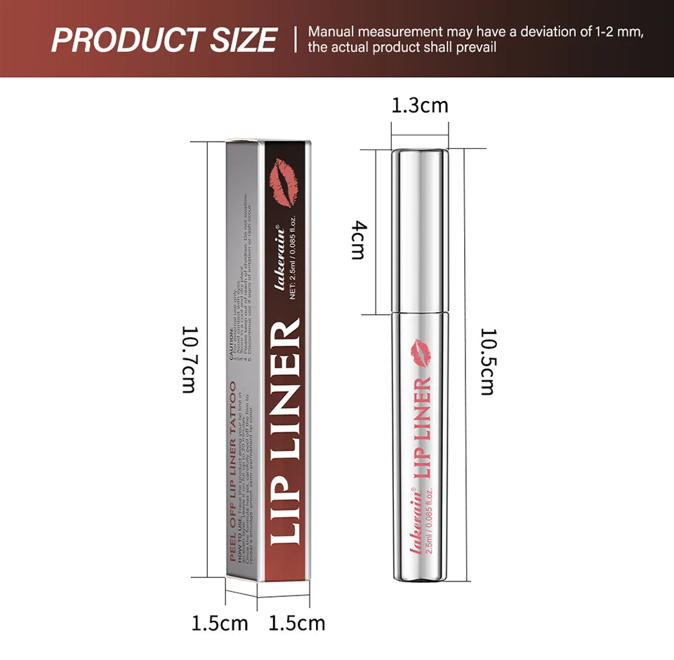 Waterproof Peel-Off Lip Liner for Long-Lasting Smudge-Proof Color - 18