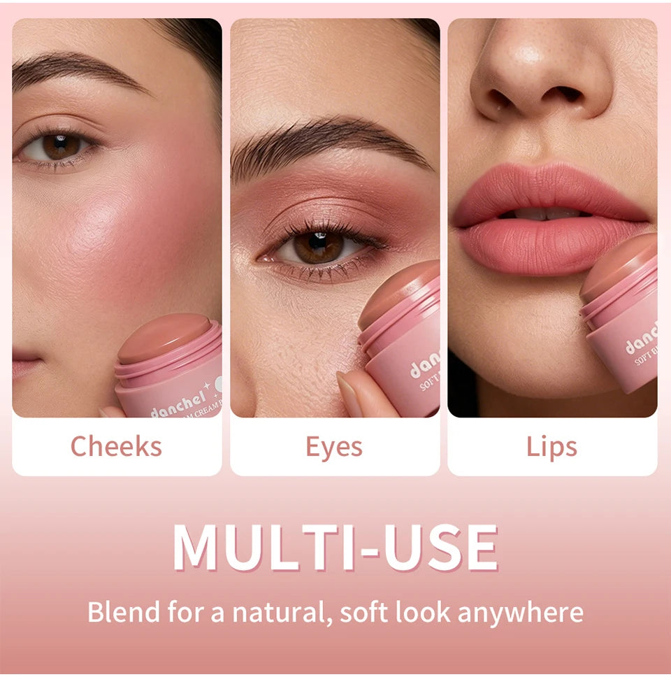Multi-Use Soft Cream Blush for Cheeks, Lips, and Eyes - 12
