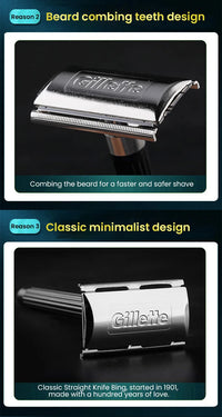 Classic Stainless Steel Double-Edge Manual Shaving Razor