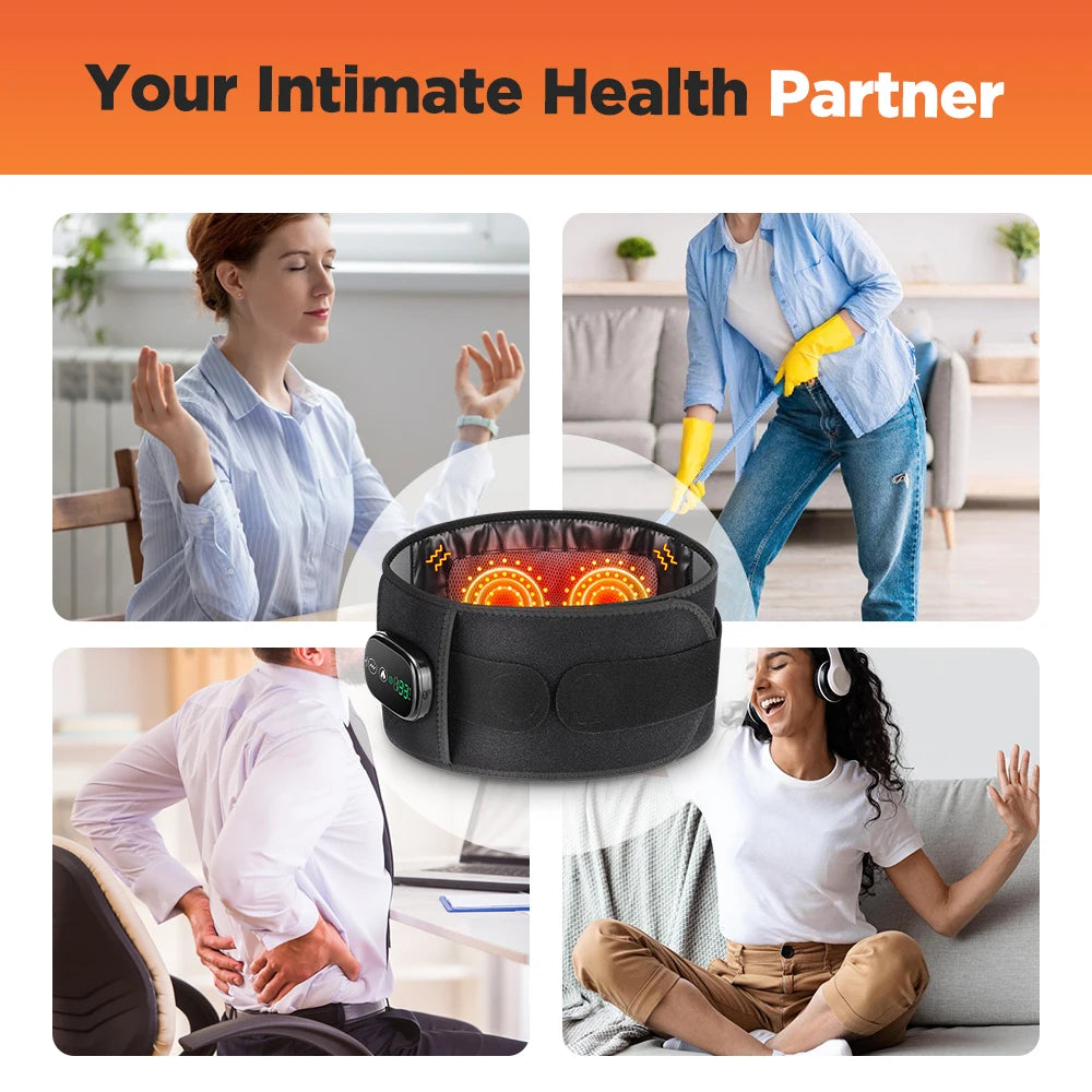 Heated Lumbar Massage Belt for Back Pain Relief - 31