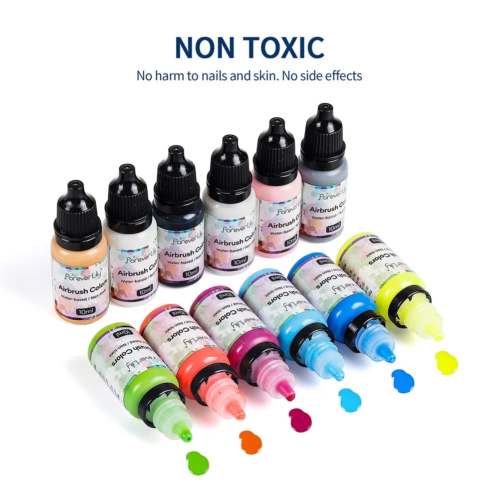 Professional Airbrush Paint Set for Nail Art and Crafts - 4
