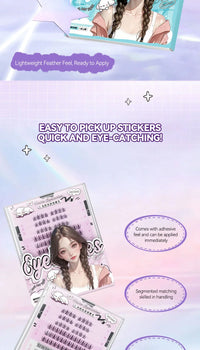No-Glue DIY Cluster False Eyelashes Book