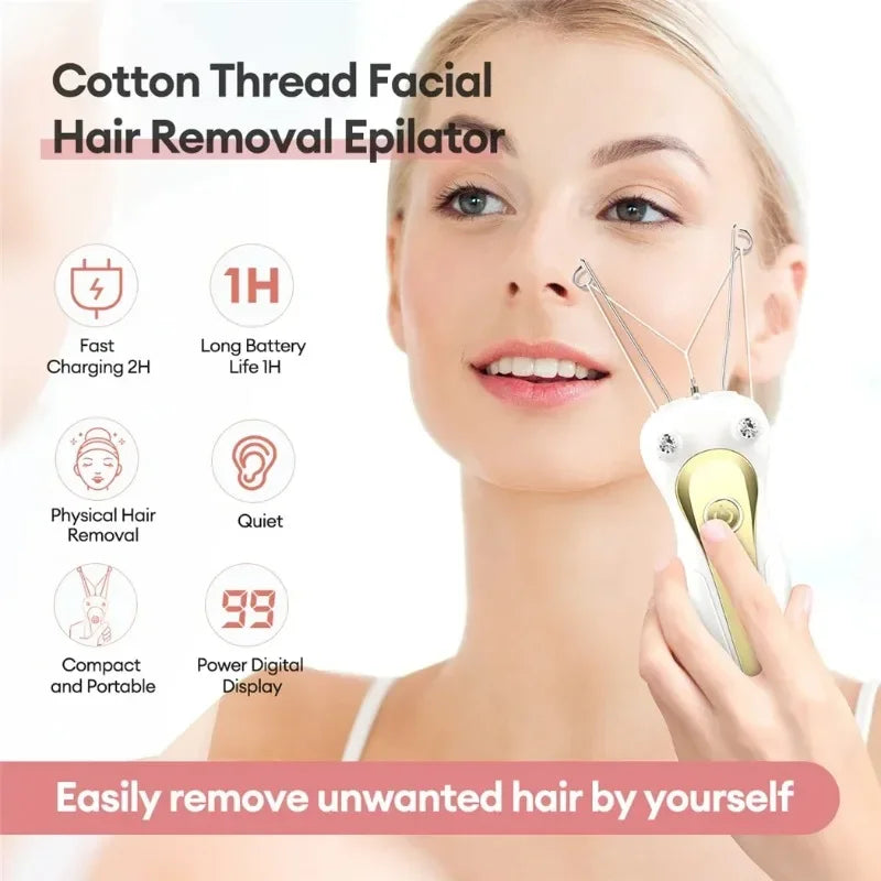 Electric Facial Hair Threading Epilator for Smooth Skin - 5