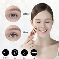 2-in-1 Painless Facial Hair Remover & Eyebrow Trimmer