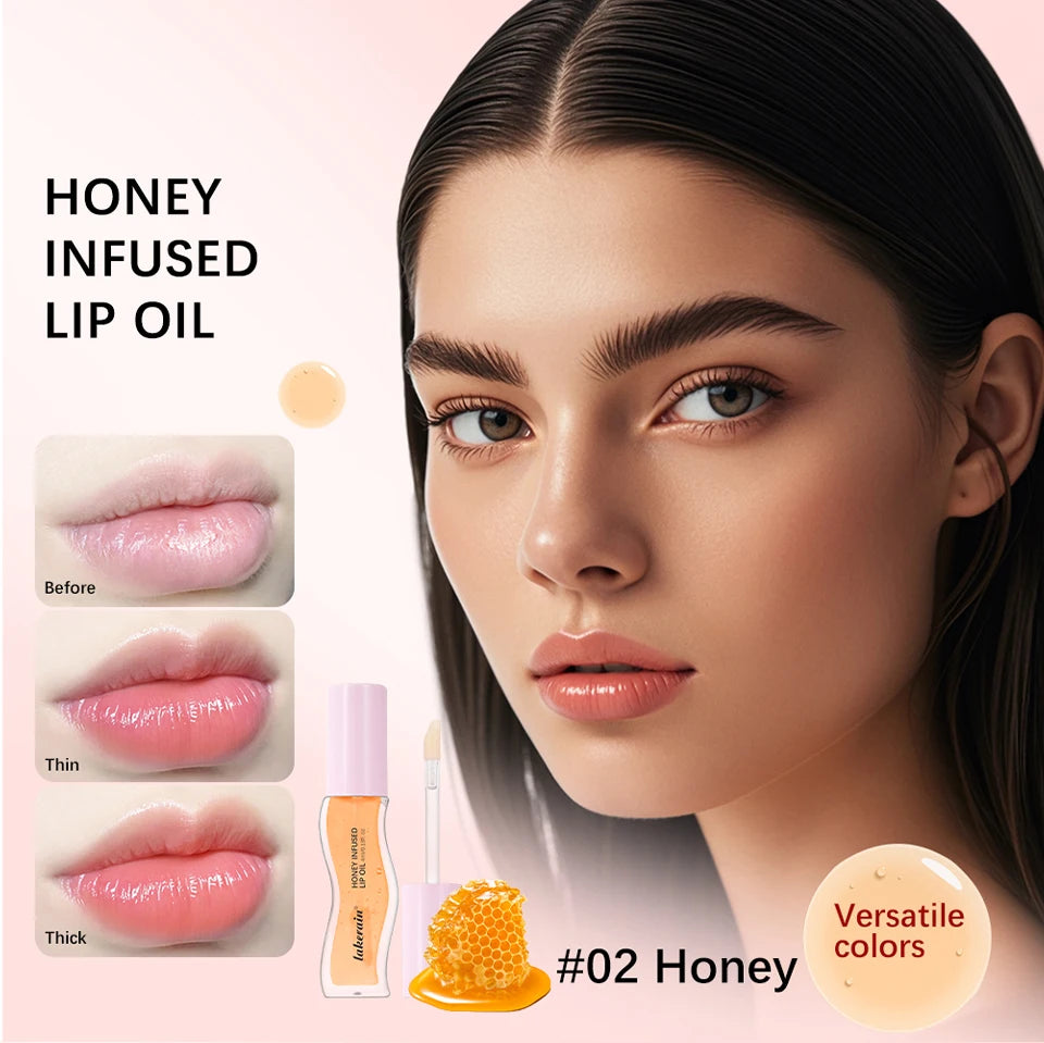 Honey Infused Hydrating Lip Oil for Glossy Nourished Lips - 11