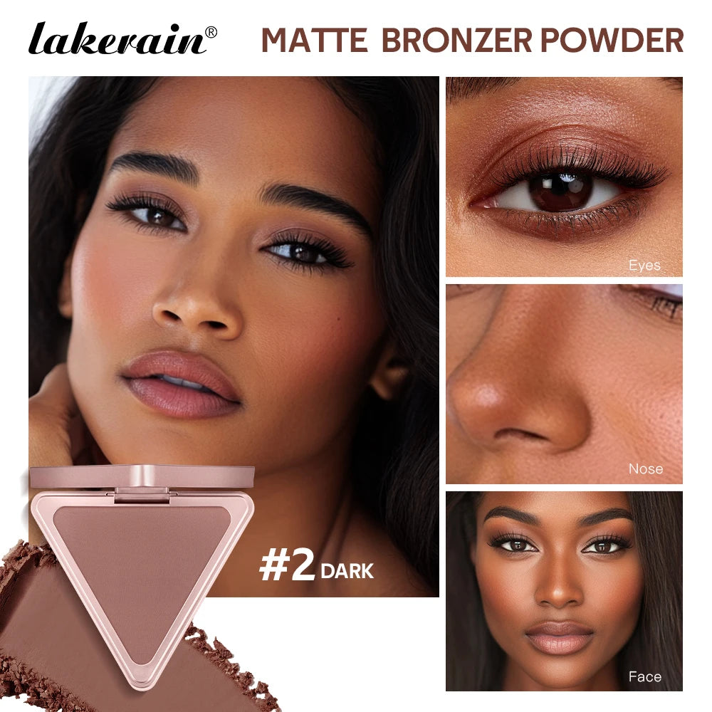 Matte Bronzer Powder for Face Contouring and Shading - 19