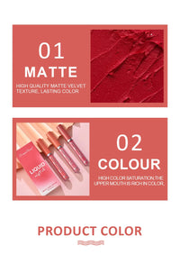 3-Piece Waterproof Matte Liquid Lipstick Set