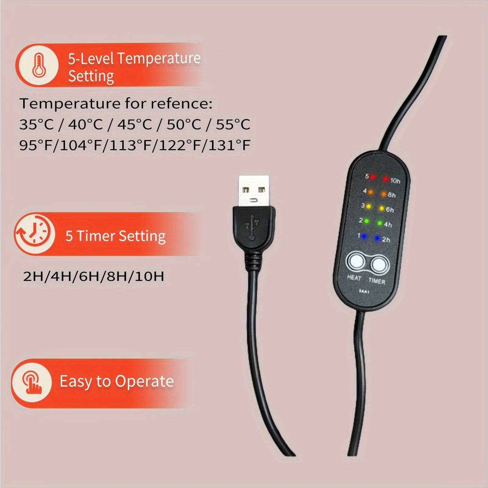 USB Heated Cat Comfort Pillow for Cramp Relief - 5