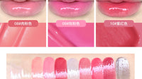 10-Color Jelly Lip Gloss Palette with Bow Design