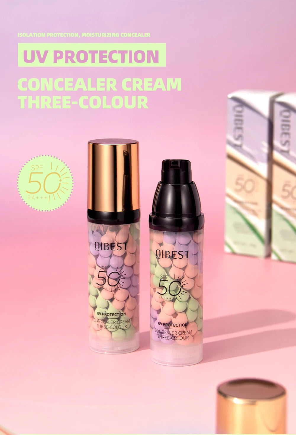 3-in-1 Triple Color Correcting Makeup Primer and Concealer - 7
