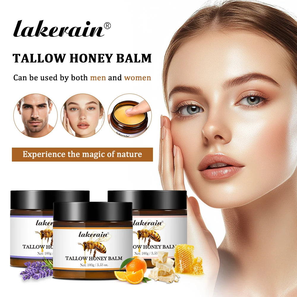 Nourishing Tallow Honey Balm Moisturizer for All Skin Types