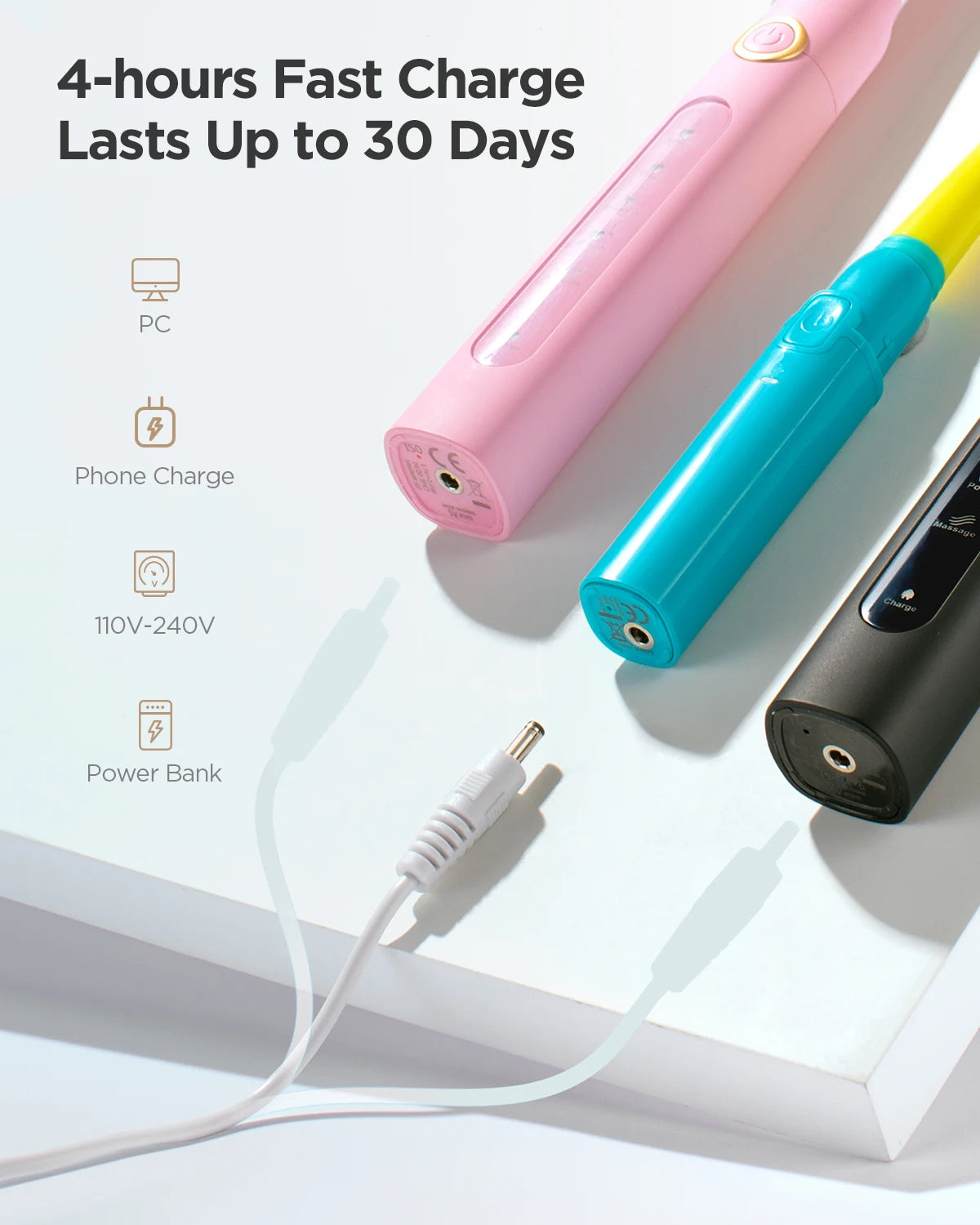 Rechargeable Sonic Electric Toothbrush for Family - 10