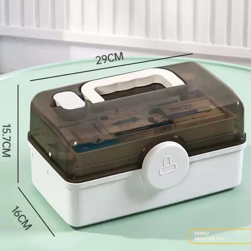 3-Layer Portable Family First Aid Storage Box - 17