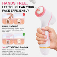 3-in-1 Waterproof Electric Facial Cleansing Brush