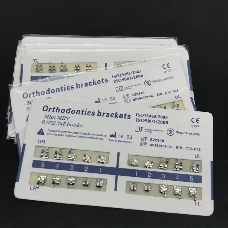 Professional Metal Orthodontic Dental Brackets Set - 5
