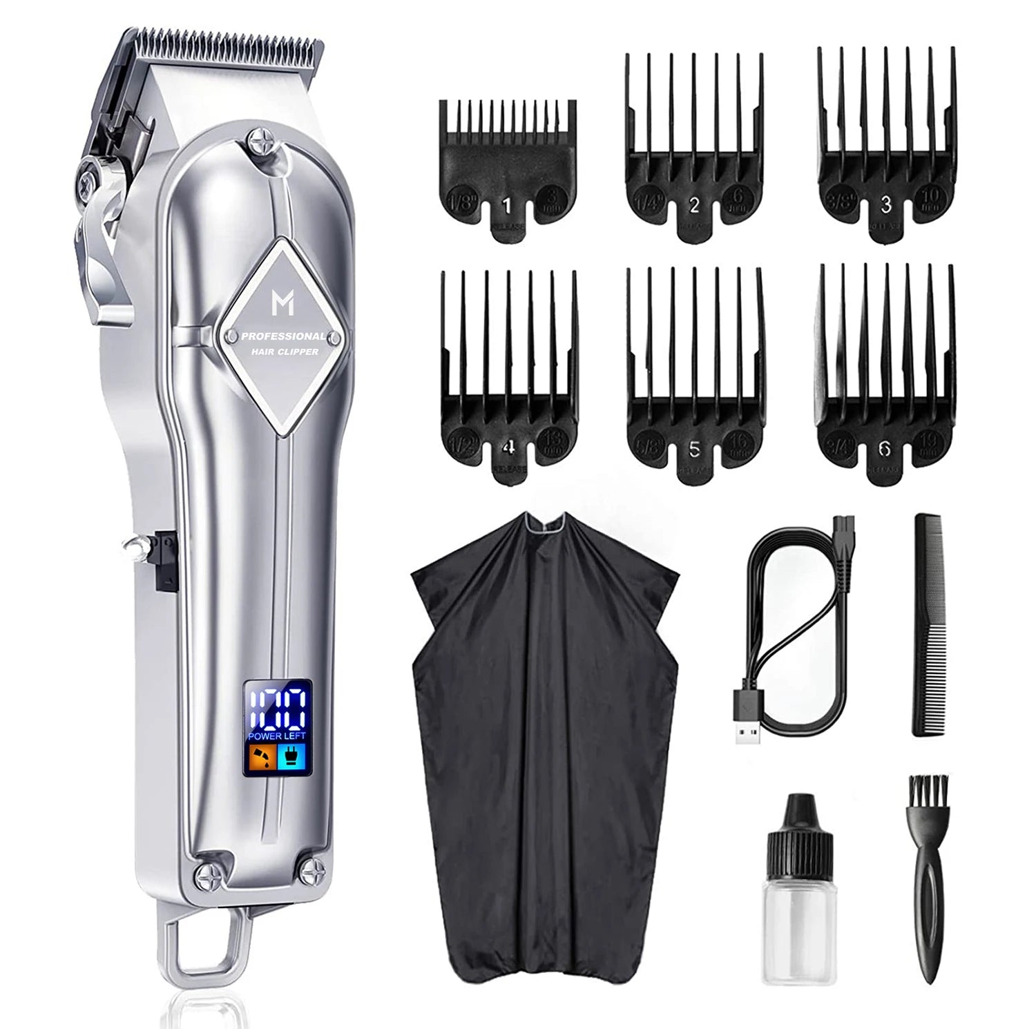 Professional Cordless Hair Cutting and Grooming Kit - 29